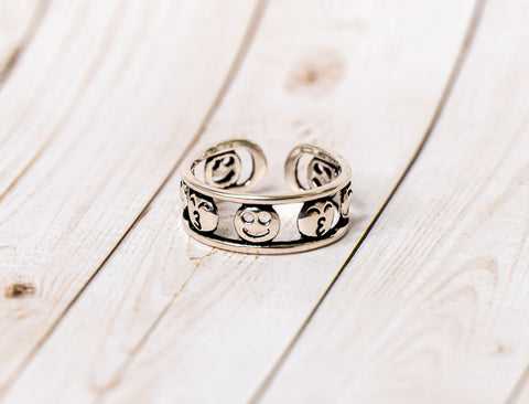 Silver Emojis Ring