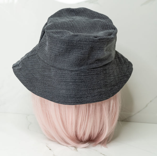 Black Denim Handmade Bucket Hat