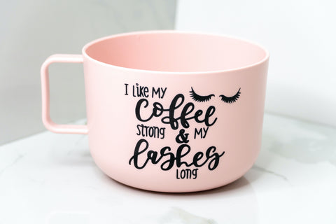 Large Pink Coffee/Lashes Cup