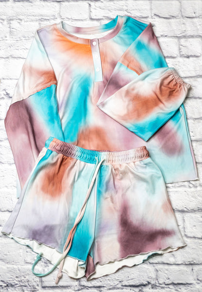 Multicolor Pajamas Loungewear Set