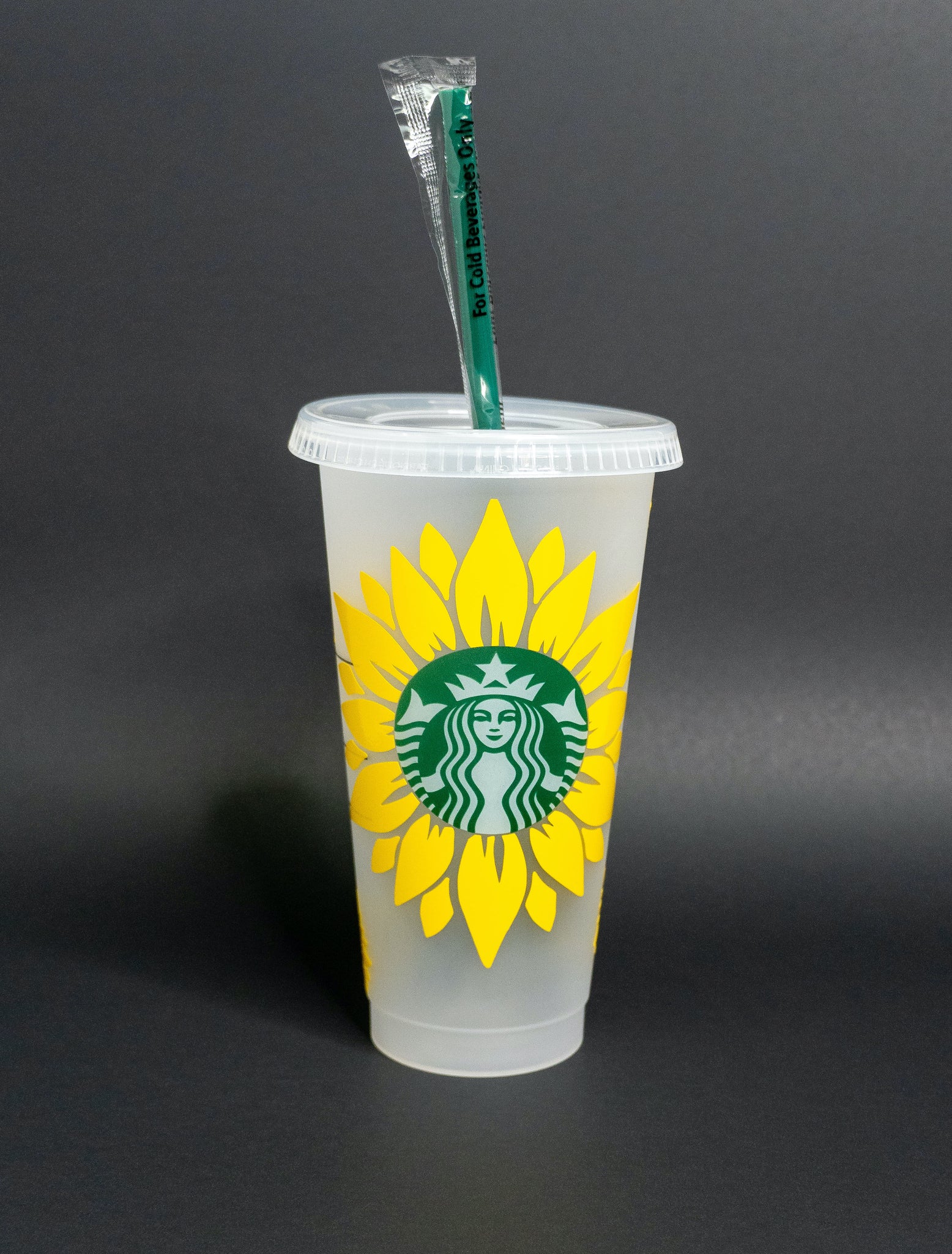 Sunflower ~ Custom Clear Starbucks Cup