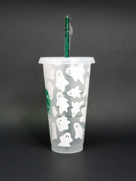 Ghosts ~ Custom Clear Starbucks Cup