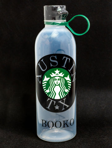 Austin ~ Custom Clear Starbucks Water Bottle