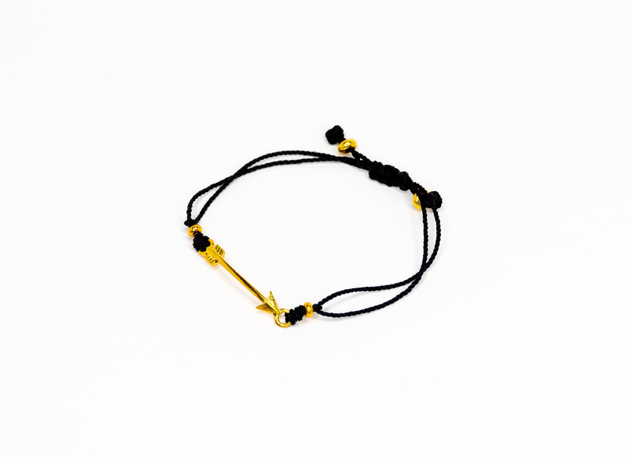 Friendship String Bracelet - Gold Arrow