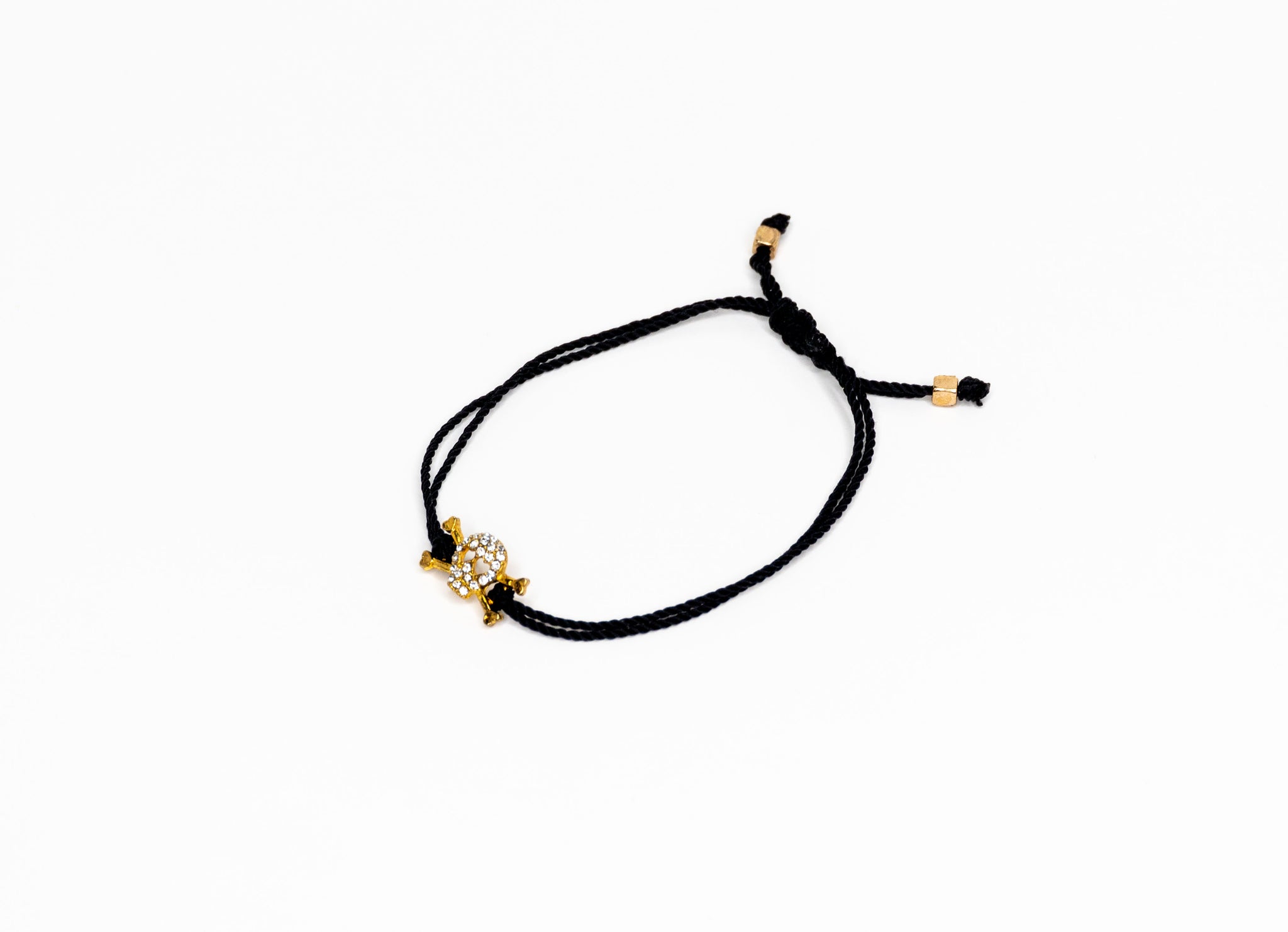 Friendship String Bracelet - Gold Skull